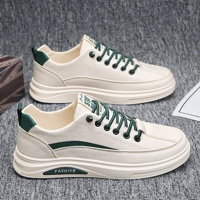 Men's Sneakers Trendy White Lightweight Casual Shoes 2024 Comfortable Slip-on Men Vulcanized Shoes Designer Leather Shoes Tenis