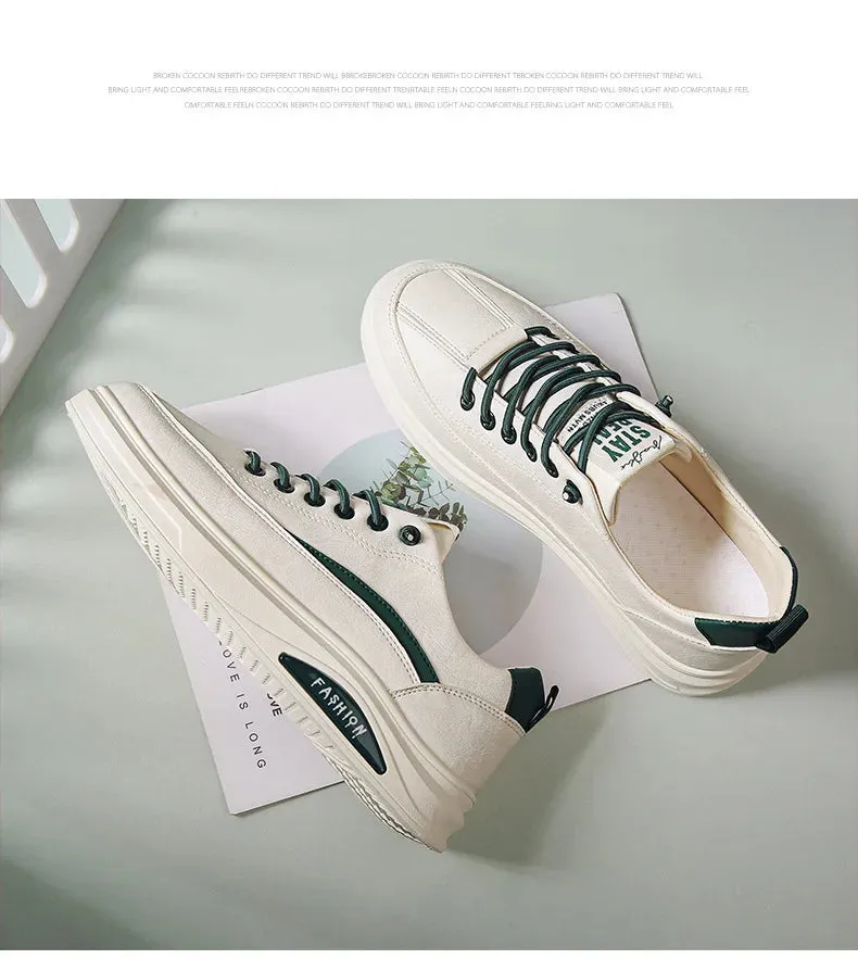 Men's Sneakers Trendy White Lightweight Casual Shoes 2024 Comfortable Slip-on Men Vulcanized Shoes Designer Leather Shoes Tenis