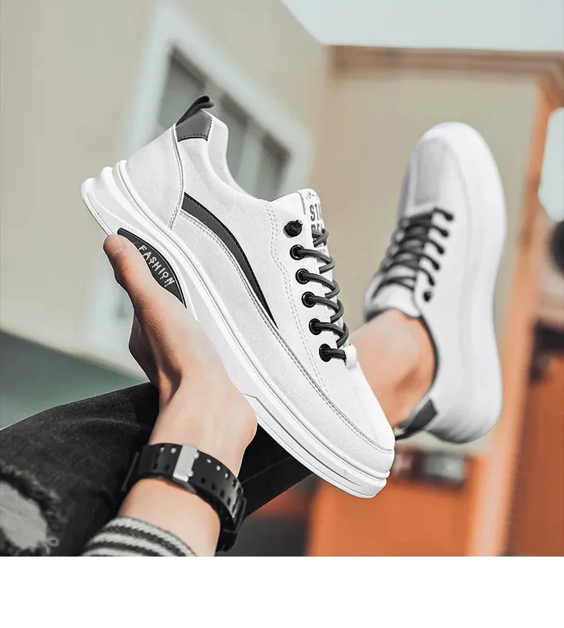 Men's Sneakers Trendy White Lightweight Casual Shoes 2024 Comfortable Slip-on Men Vulcanized Shoes Designer Leather Shoes Tenis