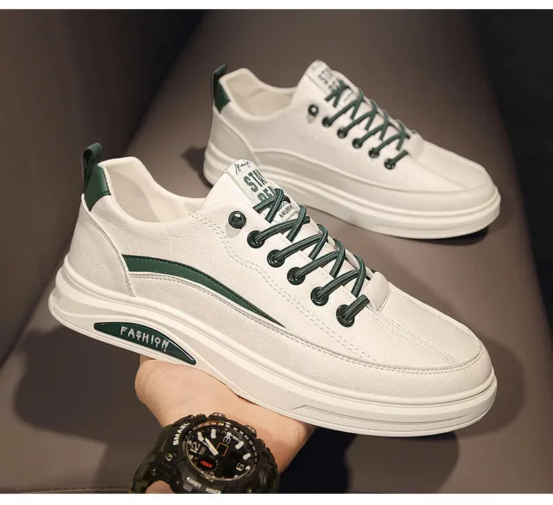 Men's Sneakers Trendy White Lightweight Casual Shoes 2024 Comfortable Slip-on Men Vulcanized Shoes Designer Leather Shoes Tenis