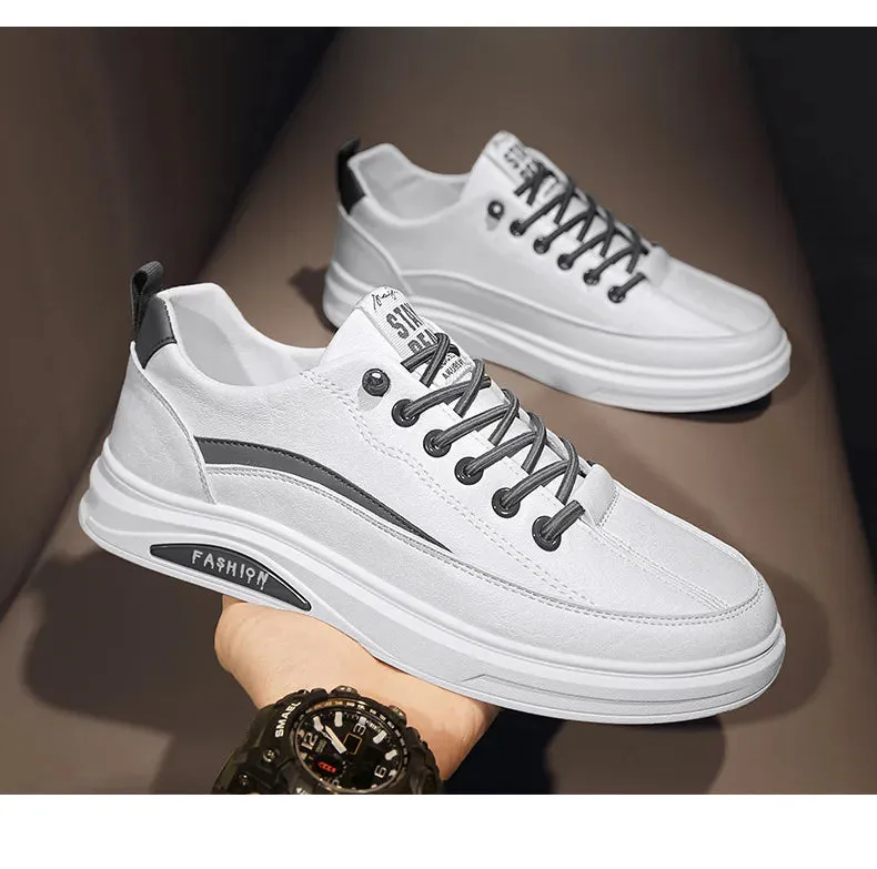 Men's Sneakers Trendy White Lightweight Casual Shoes 2024 Comfortable Slip-on Men Vulcanized Shoes Designer Leather Shoes Tenis