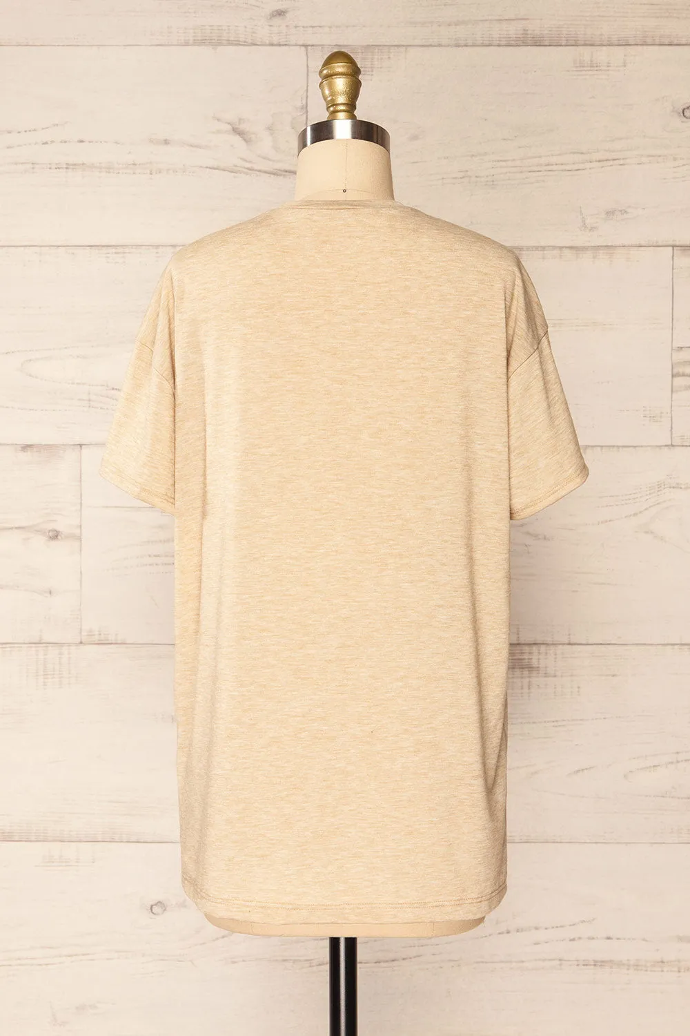 Nouem Beige | Oversized T-Shirt