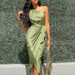 one shoulder bodycon dress