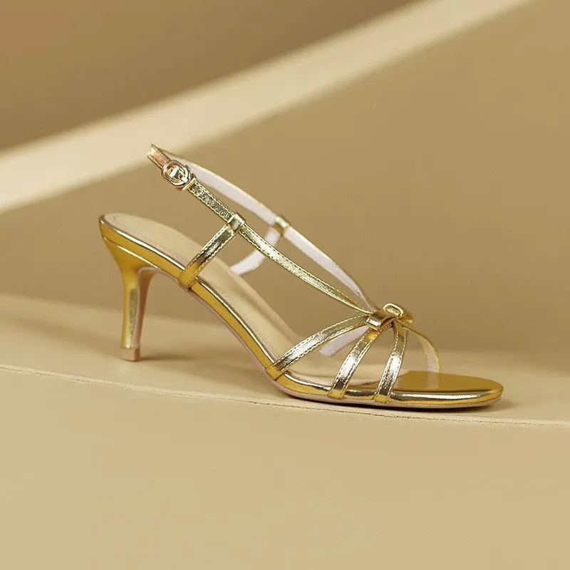 Open-Toe Fashionable and Sexy Bow Sandals