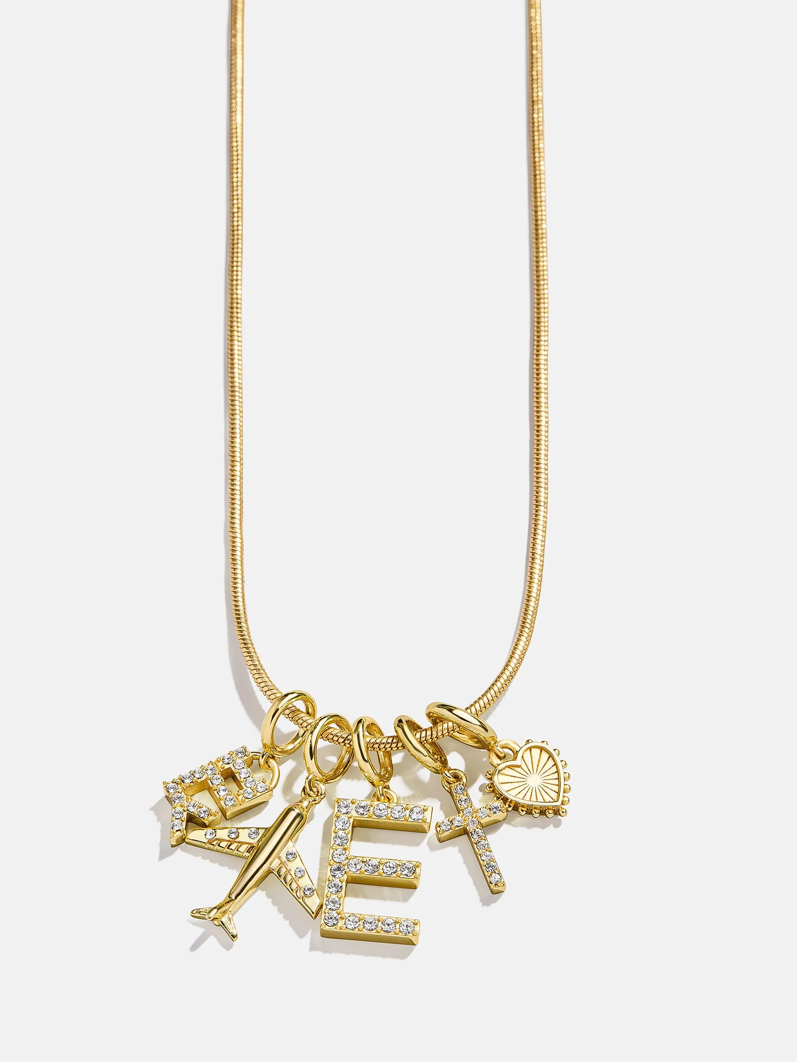 Pavé Initial Cluster Charm - L