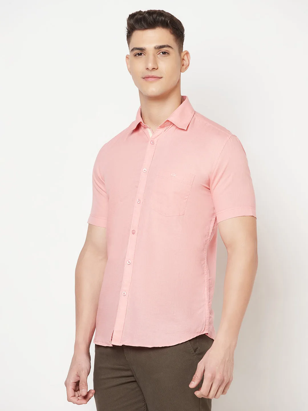 Pink Linen Shirt