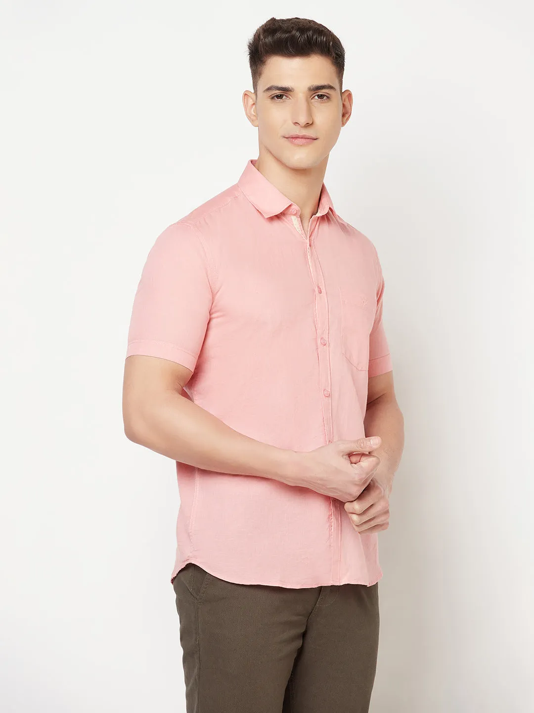 Pink Linen Shirt