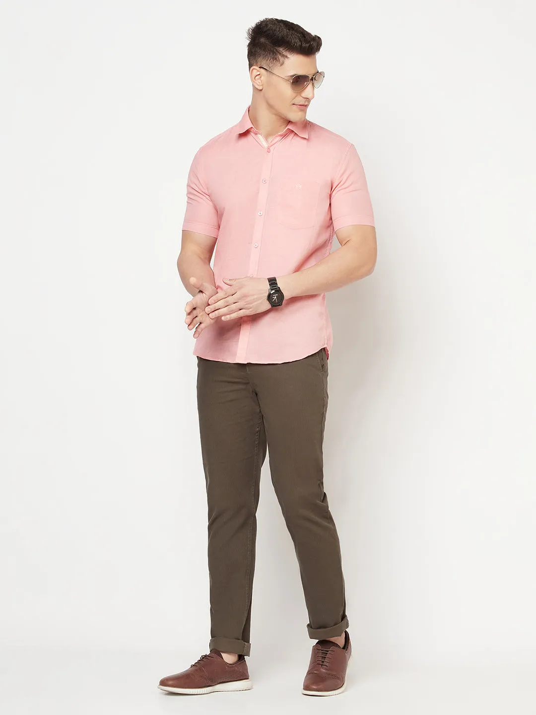 Pink Linen Shirt