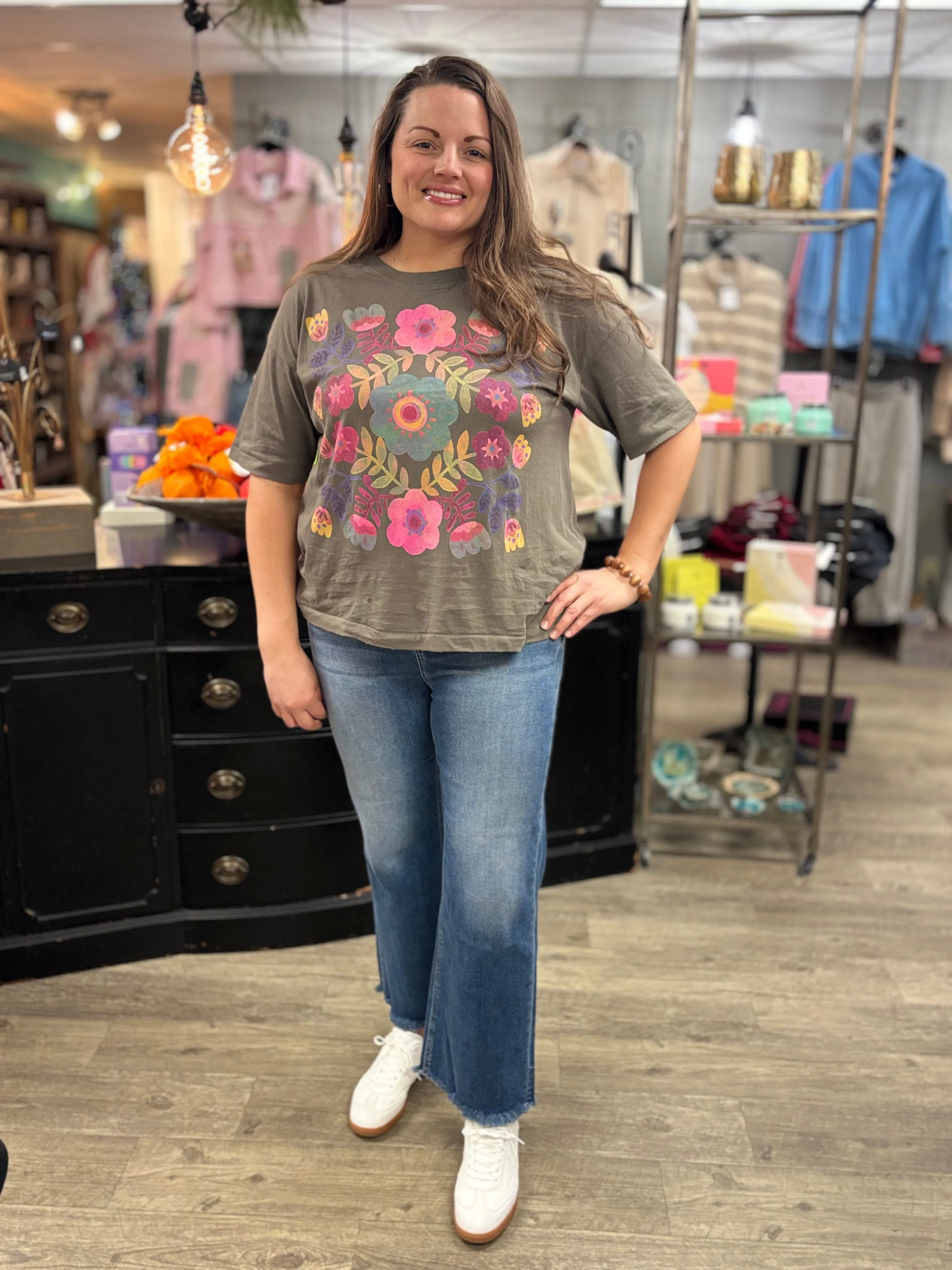 Risen Ready or Not High Rise Crop Straight Jeans