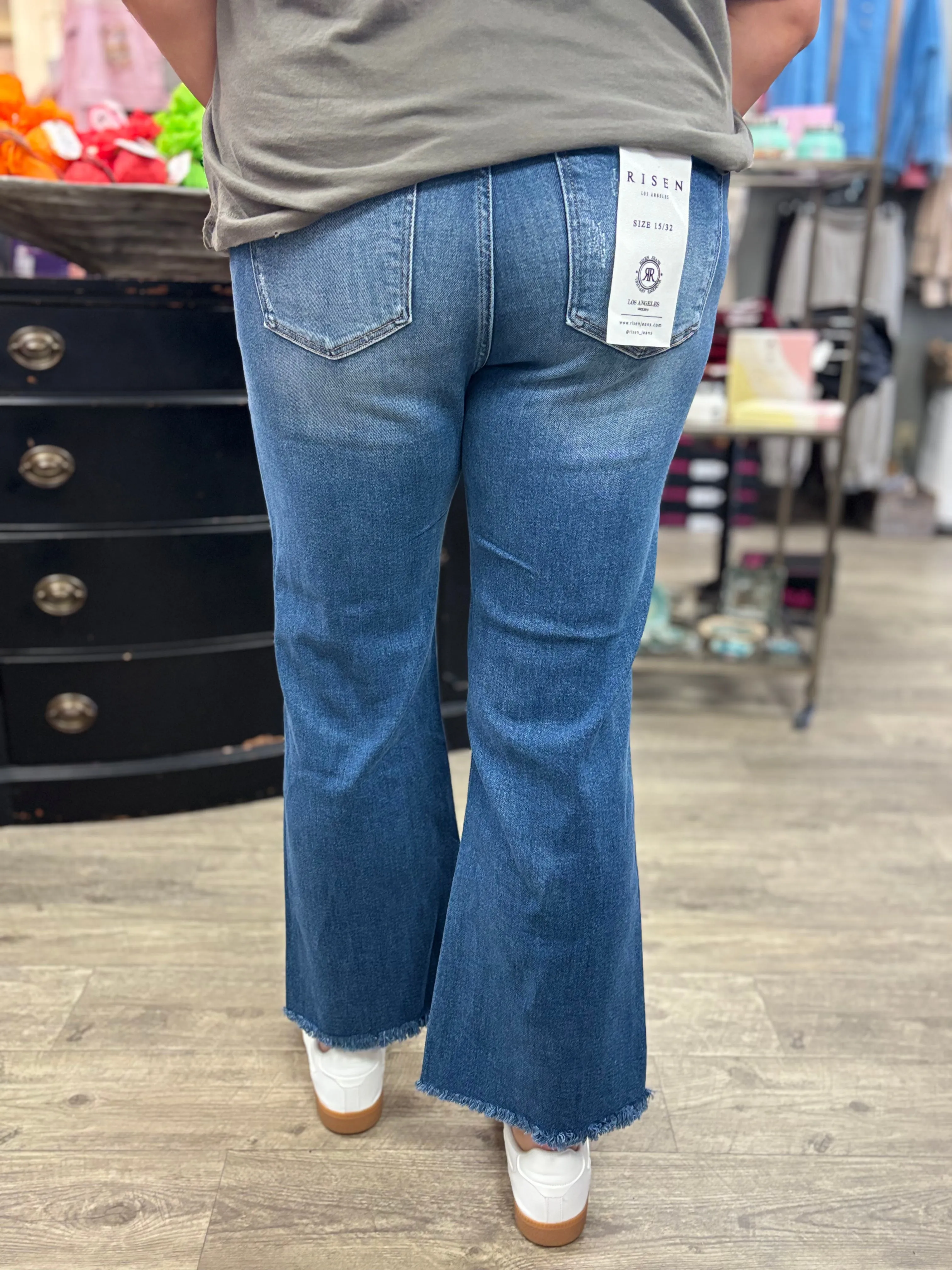 Risen Ready or Not High Rise Crop Straight Jeans