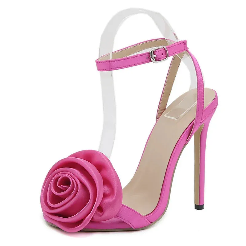 Rose Open Toe  high heel Sandals