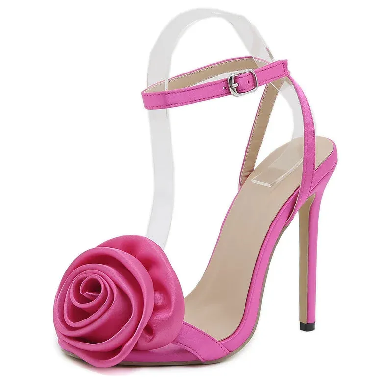 Rose Open Toe  high heel Sandals