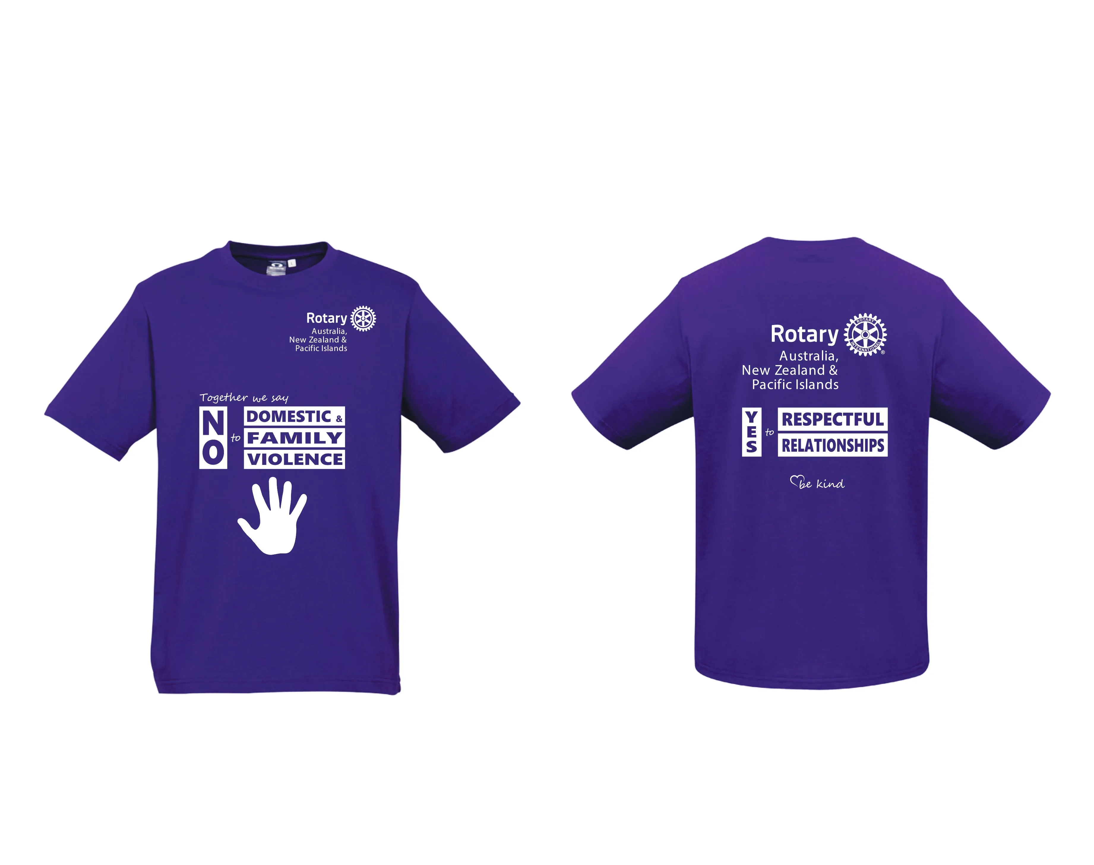 Rotary T10012 Mens Ice Tee WHITE PRINT AUS NZ PI
