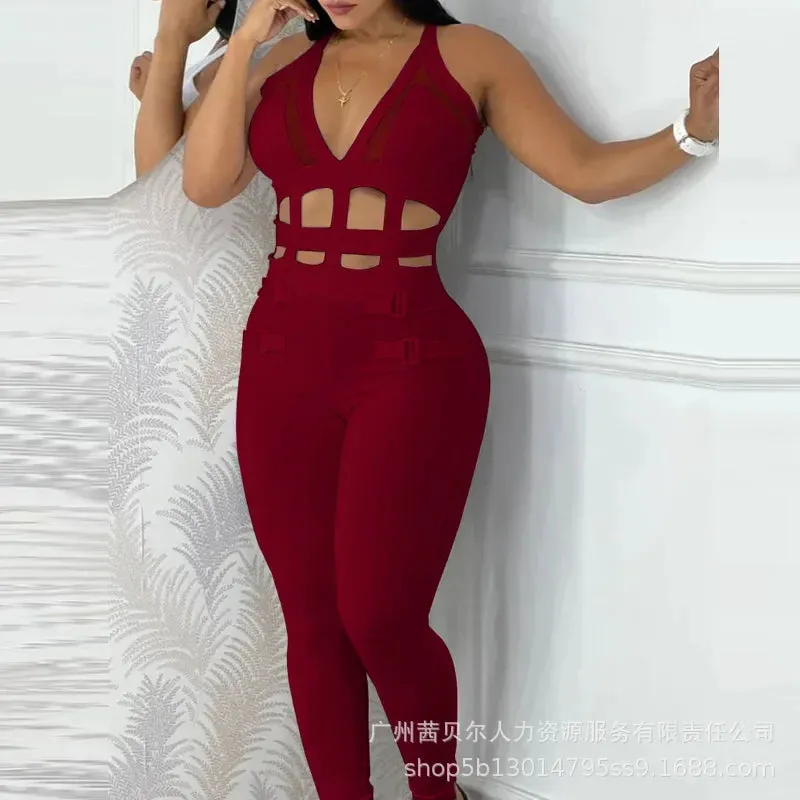 Sleek Hollow-Out Jumpsuit