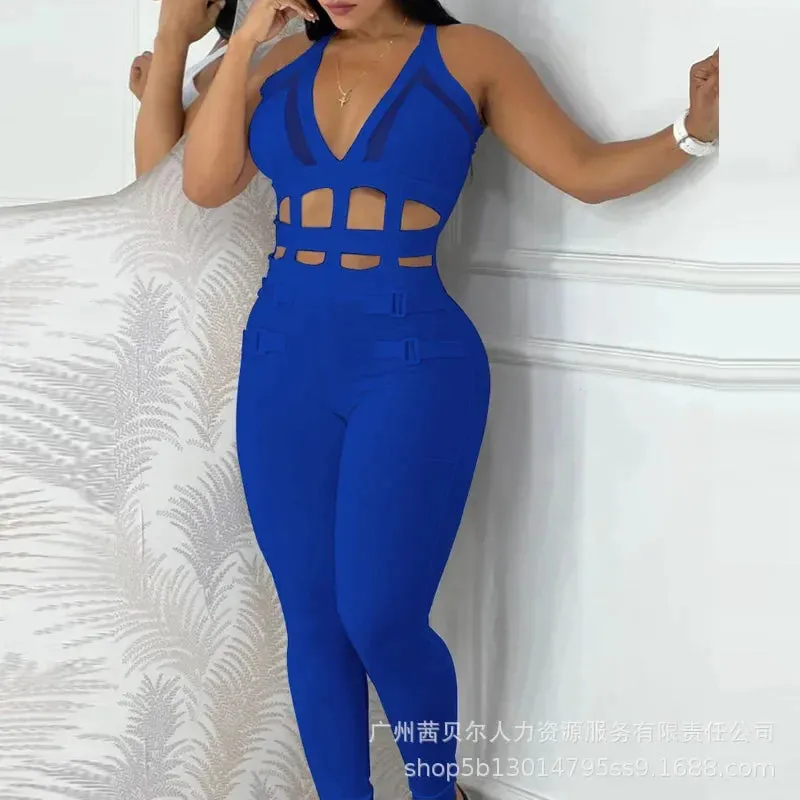 Sleek Hollow-Out Jumpsuit