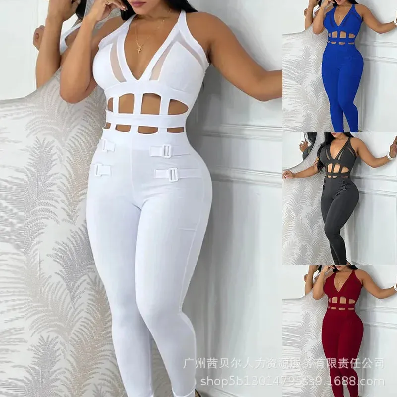 Sleek Hollow-Out Jumpsuit