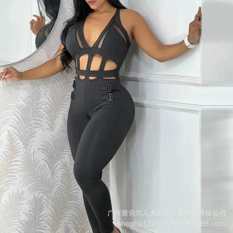 Sleek Hollow-Out Jumpsuit