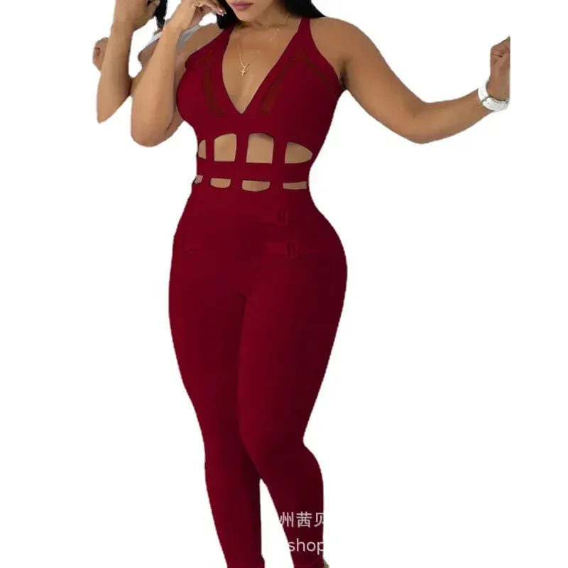 Sleek Hollow-Out Jumpsuit