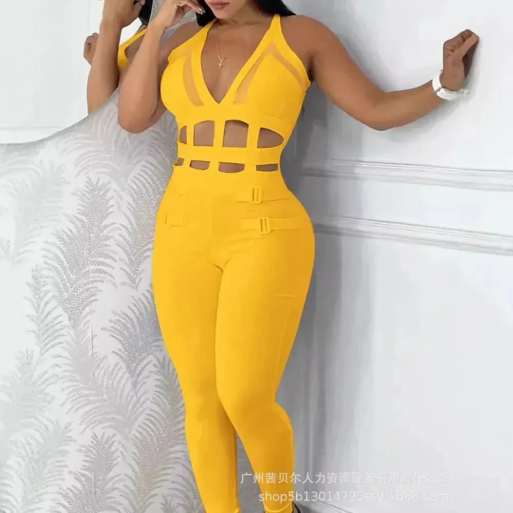 Sleek Hollow-Out Jumpsuit