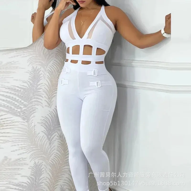 Sleek Hollow-Out Jumpsuit