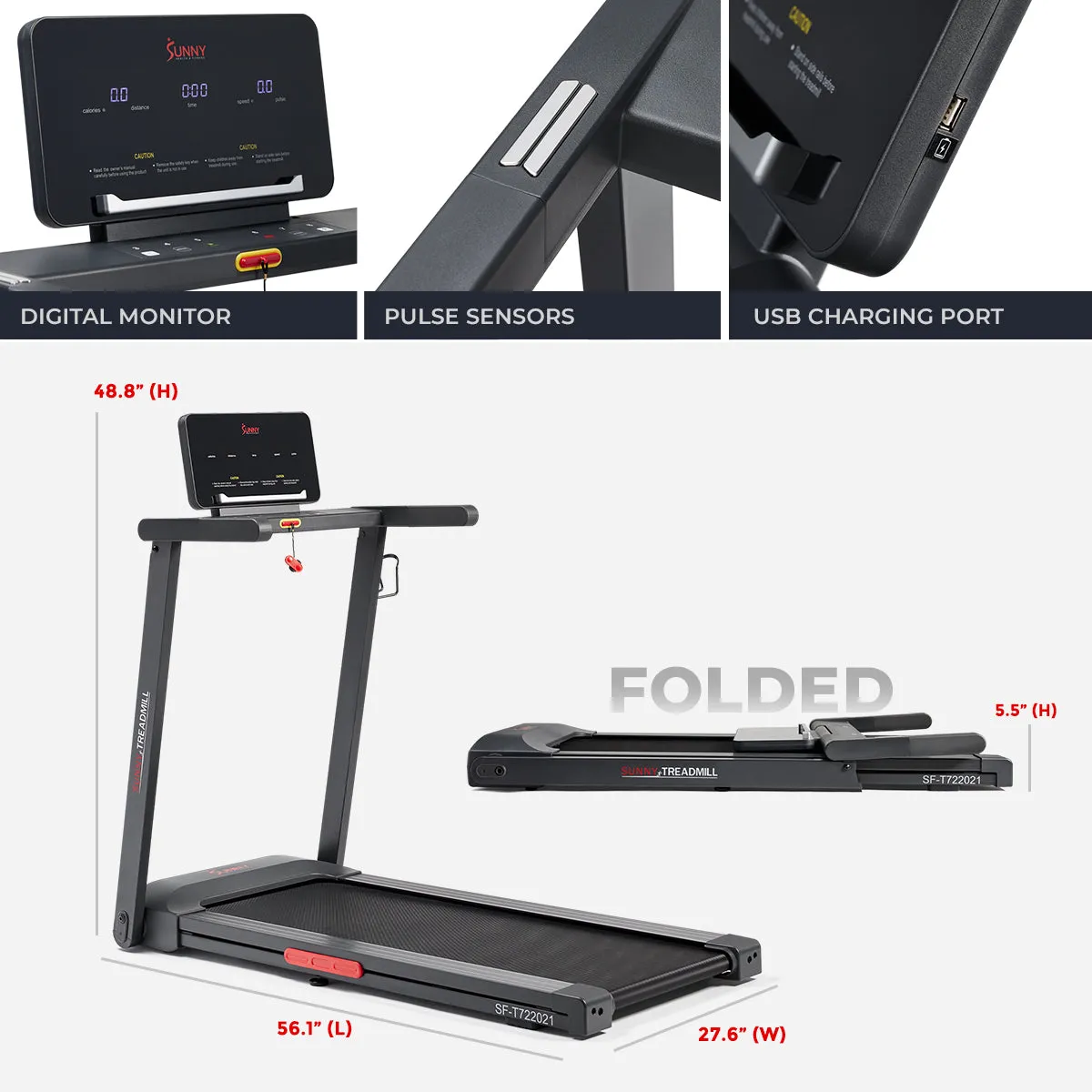 Slim Interactive Smart Foldable Treadmill
