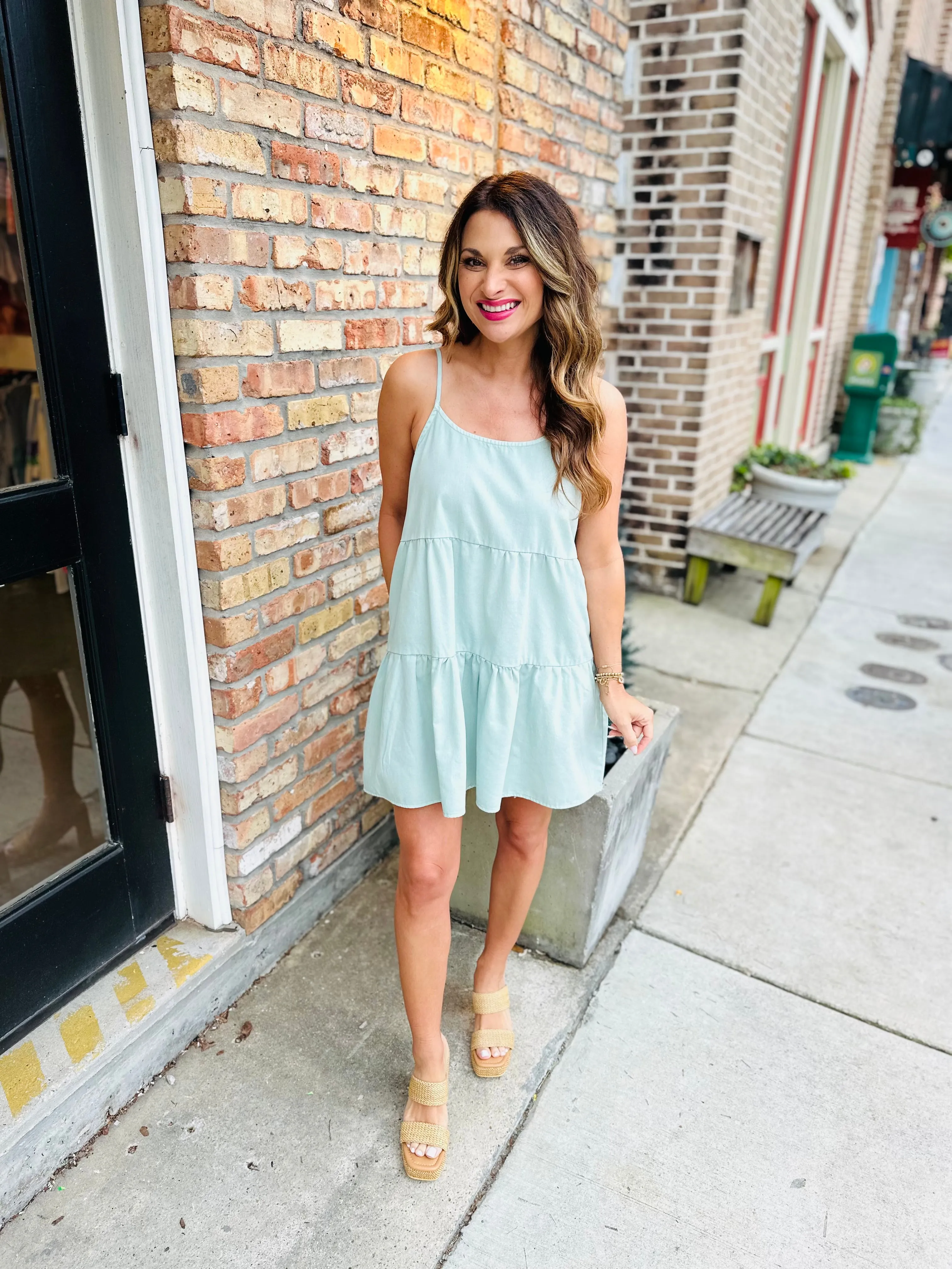 Stafford Summer Mini Dress- Mint