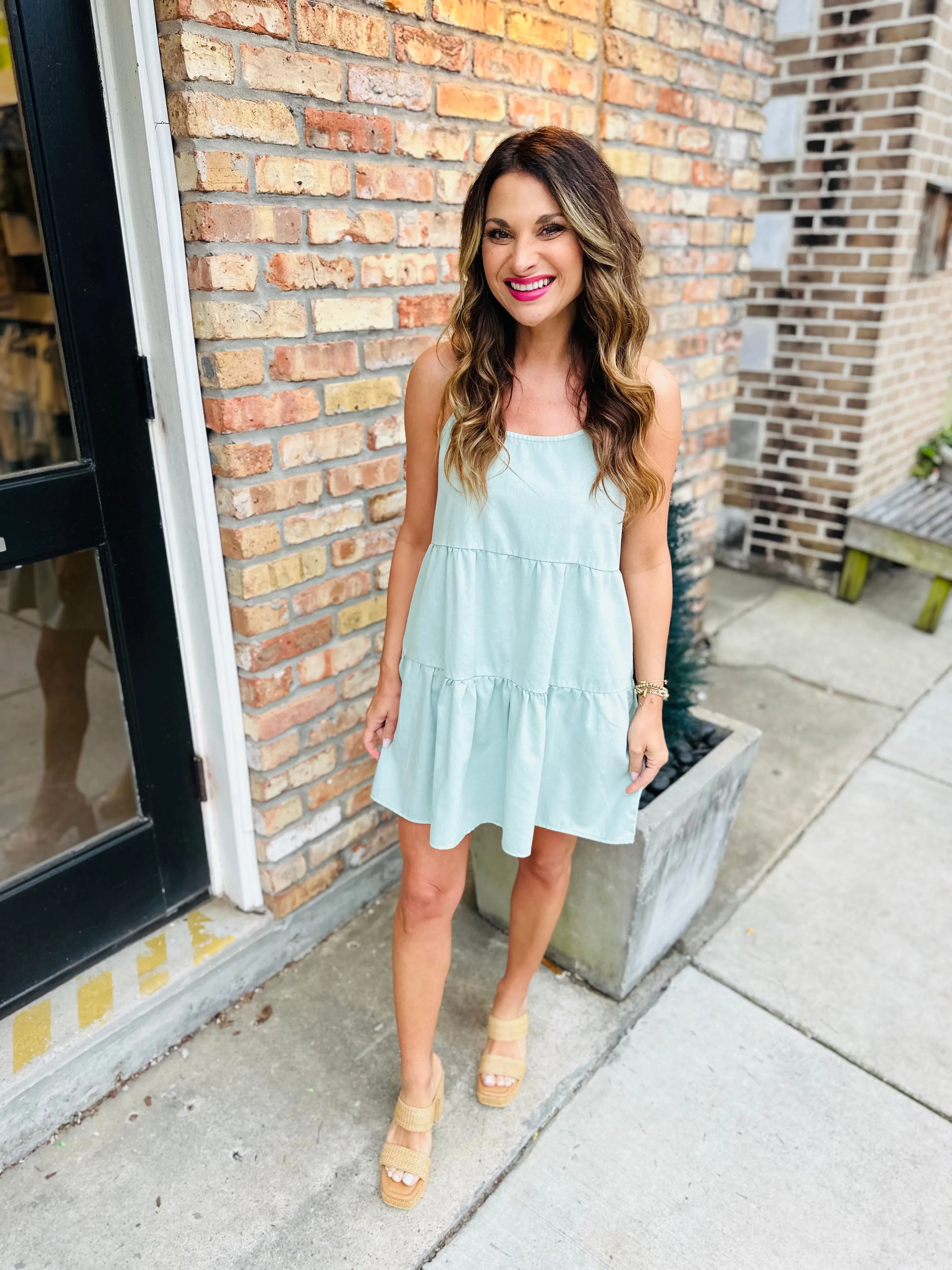 Stafford Summer Mini Dress- Mint