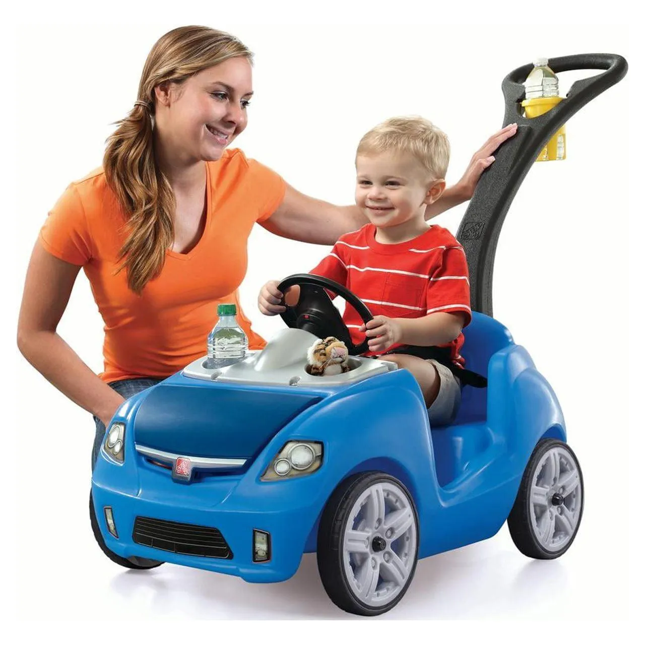 Step2 Whisper Ride II Kids Blue Push Car and Ride on Toy for Toddlers
