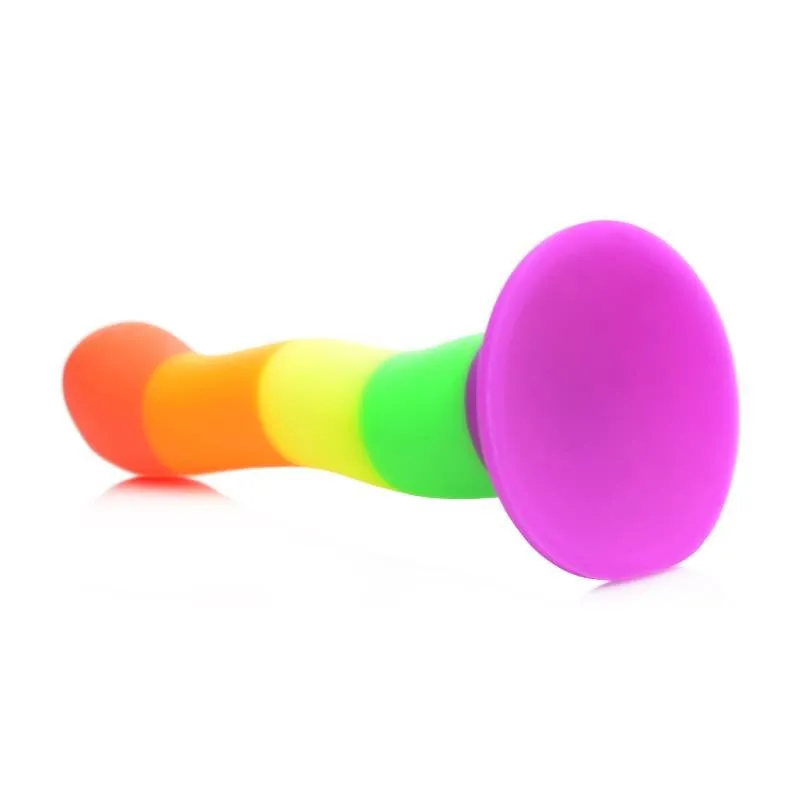 Strap-U Proud - Rainbow 7.5 Inch Dildo Strap-On