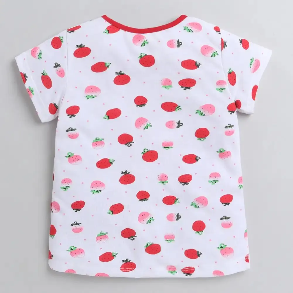 Strawberry Printed Leggings Set