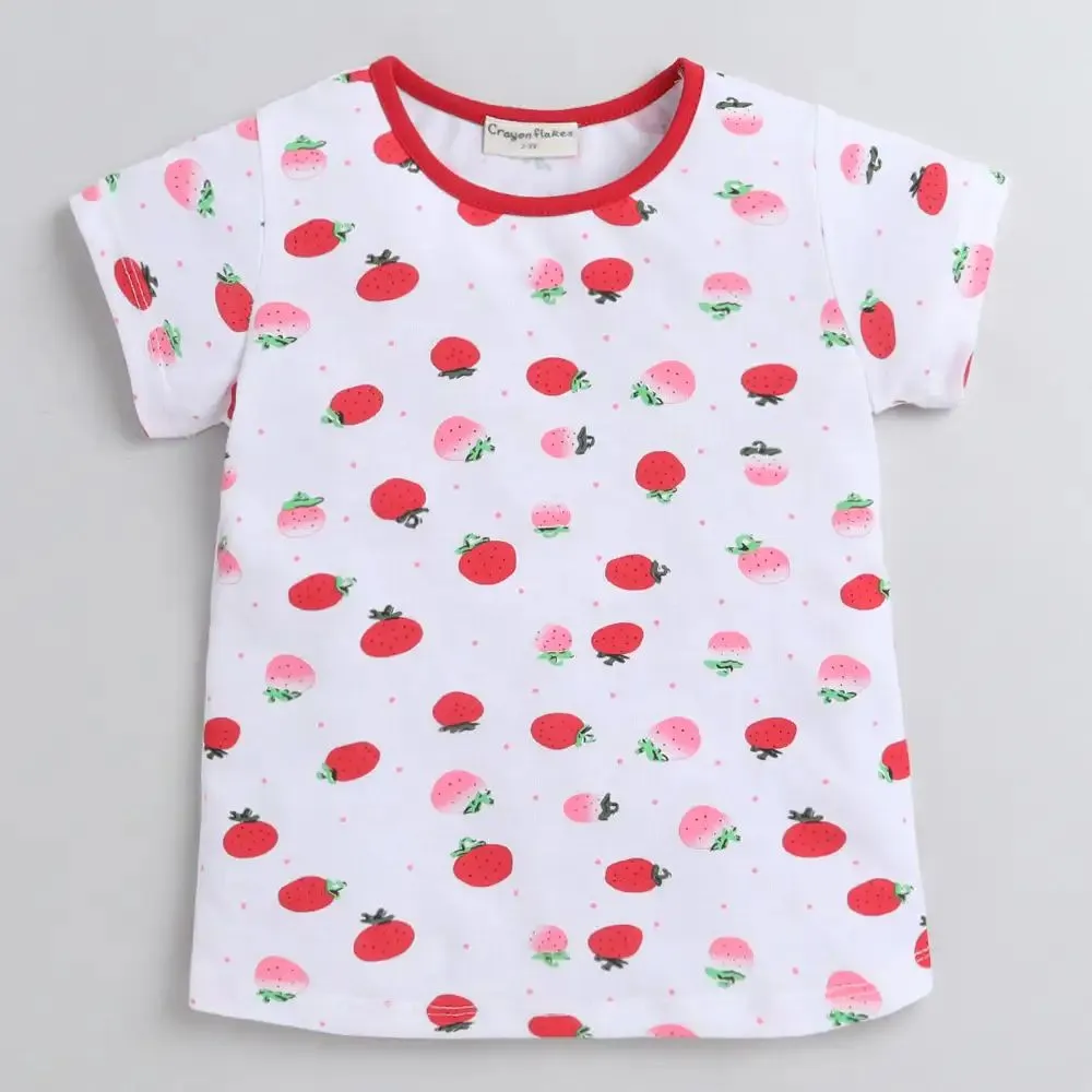 Strawberry Printed Leggings Set