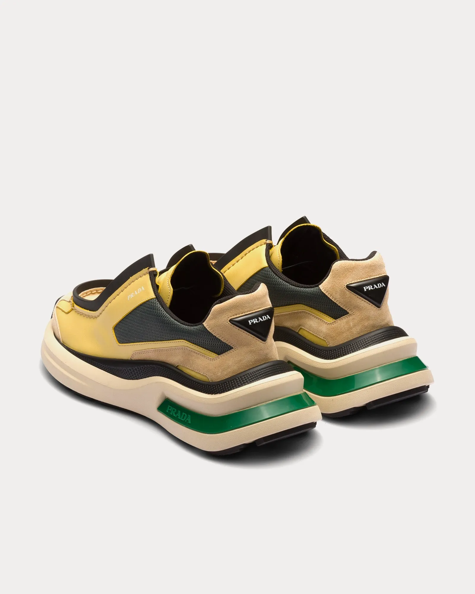 Systeme Brushed Leather with Bike Fabric & Suede Elements Vanilla / Anthracite Low Top Sneakers