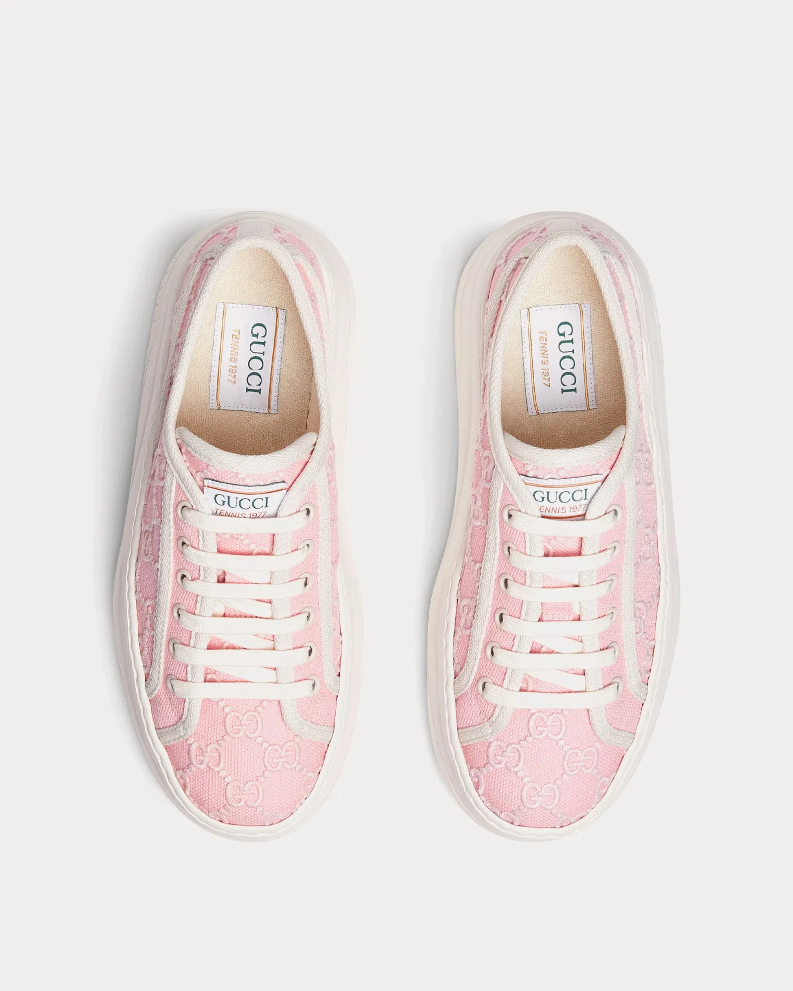 Tennis 1977 GG Canvas Light Pink Low Top Sneakers