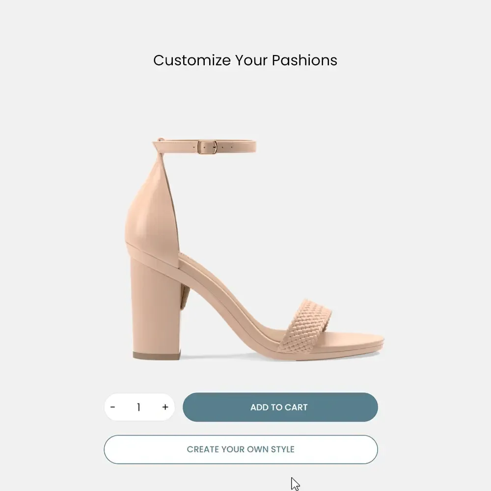 The Pashionista - Sand Braid   Block Heel Kit 4 Sand - FINAL SALE