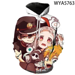 Toilet-Bound Hanako-Kun Anime Hoodies Casual Fashion Hooded Sweatshirts Streetwear