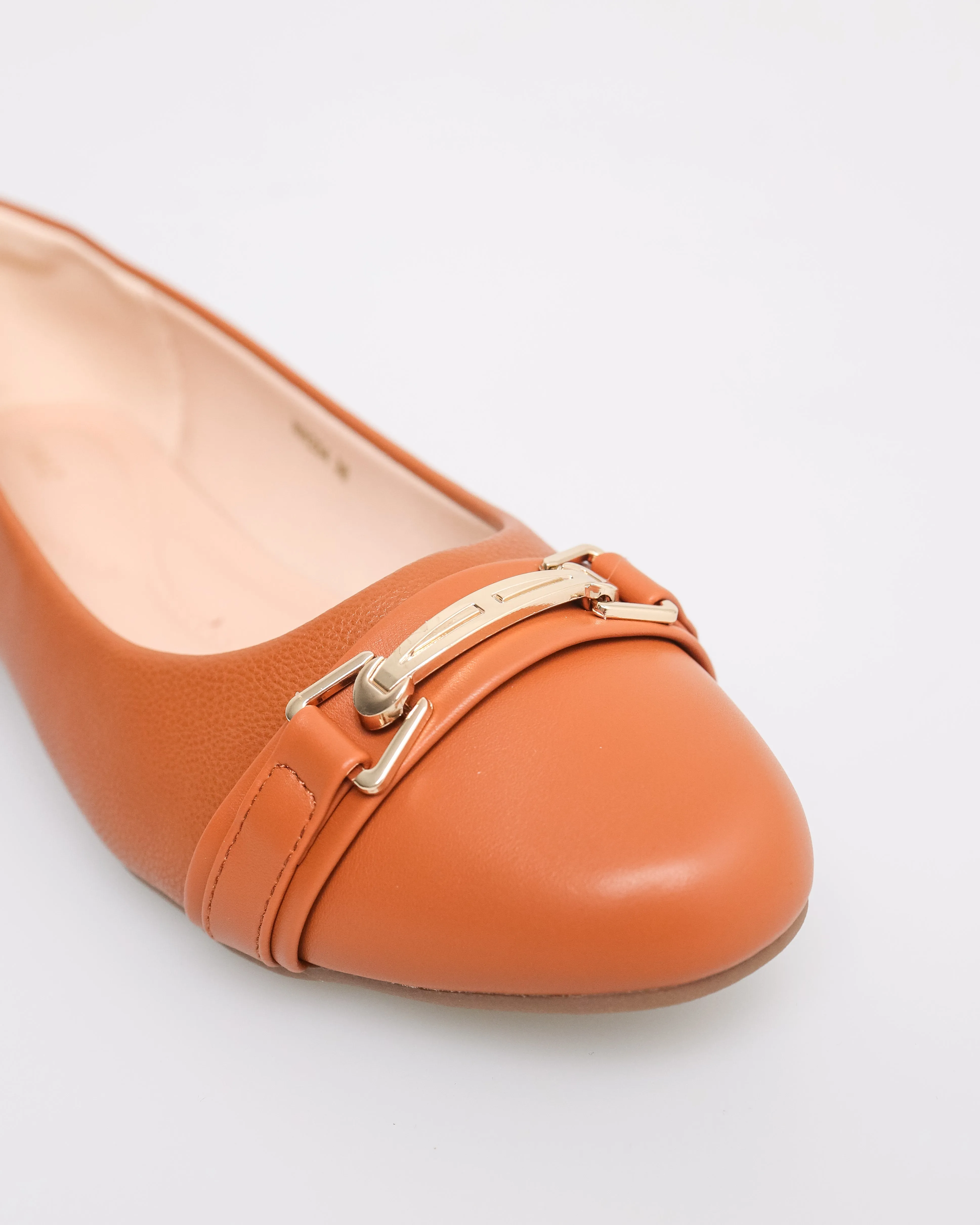 Tomaz NN254 Ladies Golden Buckle Flats