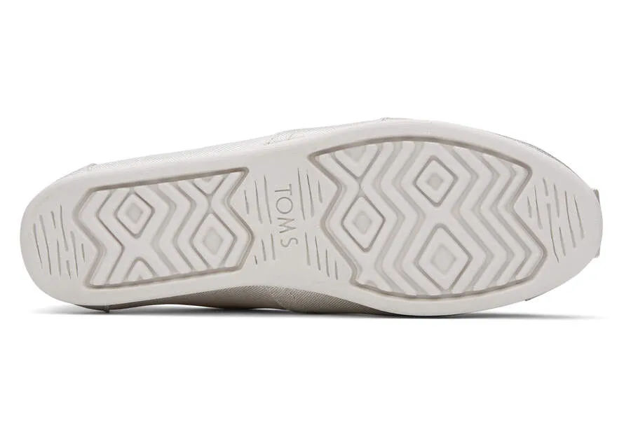 TOMS Womens Glimmer Alpargata Espadrille - Silver