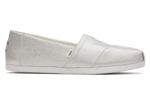 TOMS Womens Glimmer Alpargata Espadrille - Silver