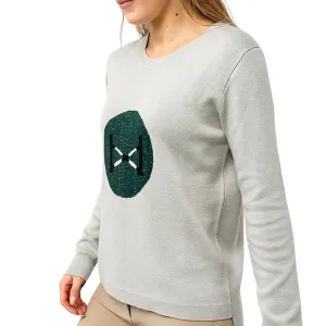 Vintage Crossrail Crewneck  Sweater - Sage - Ladies