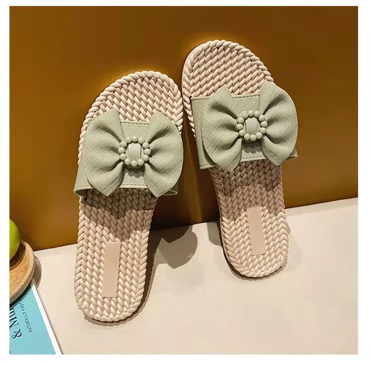 Wholesale Fashionable and Versatile Indoor and Outdoor Thick-soled Non-slip Low-heeled Mid-heeled Slippers