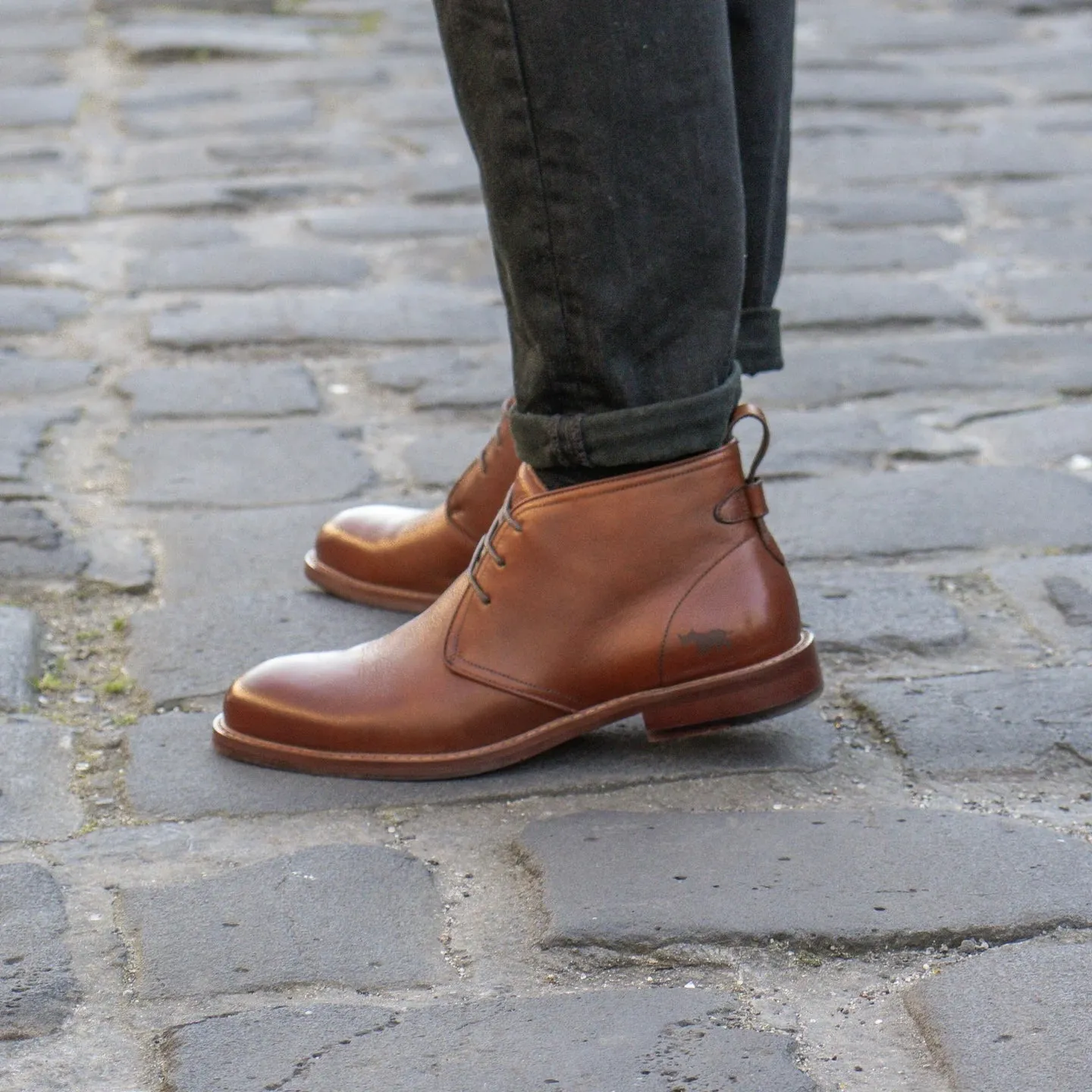 Wild Rhino Bail Light Tan 3 Eyelet Ankle Boot