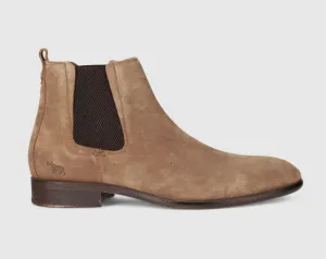 Wild Rhino Seville Beige Suede Chelsea Ankle Boot Made In Portugal
