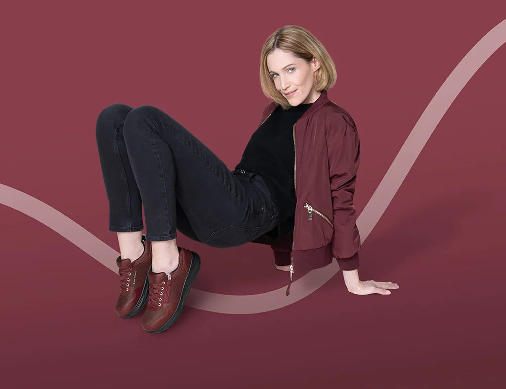 Womens Active Zip Dynamo Dark Red II Trainers