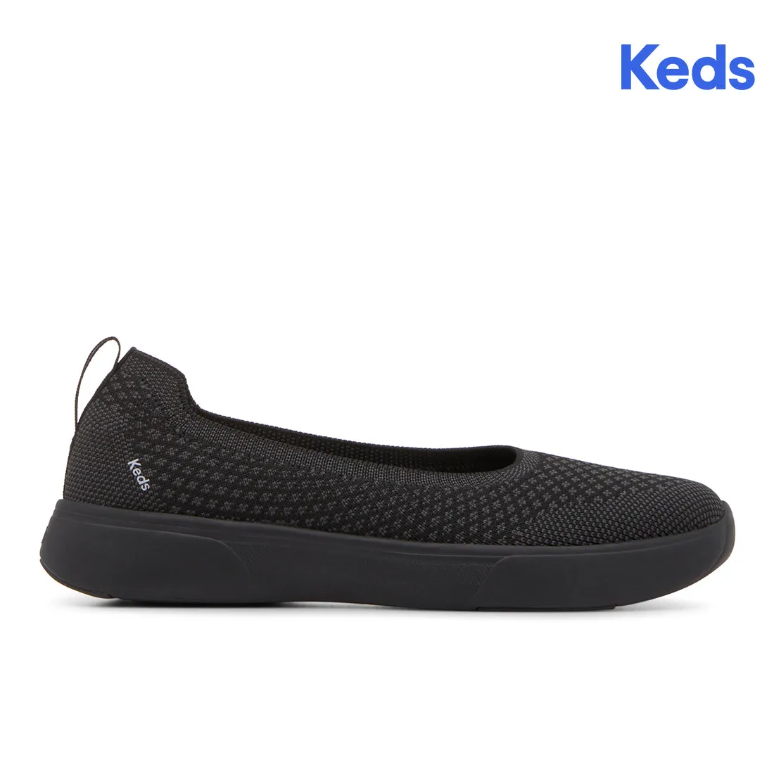 Women's Blisswalk Skimmer Engineered Knit Sneaker Black/Black (WF68508-BLISSK5002)