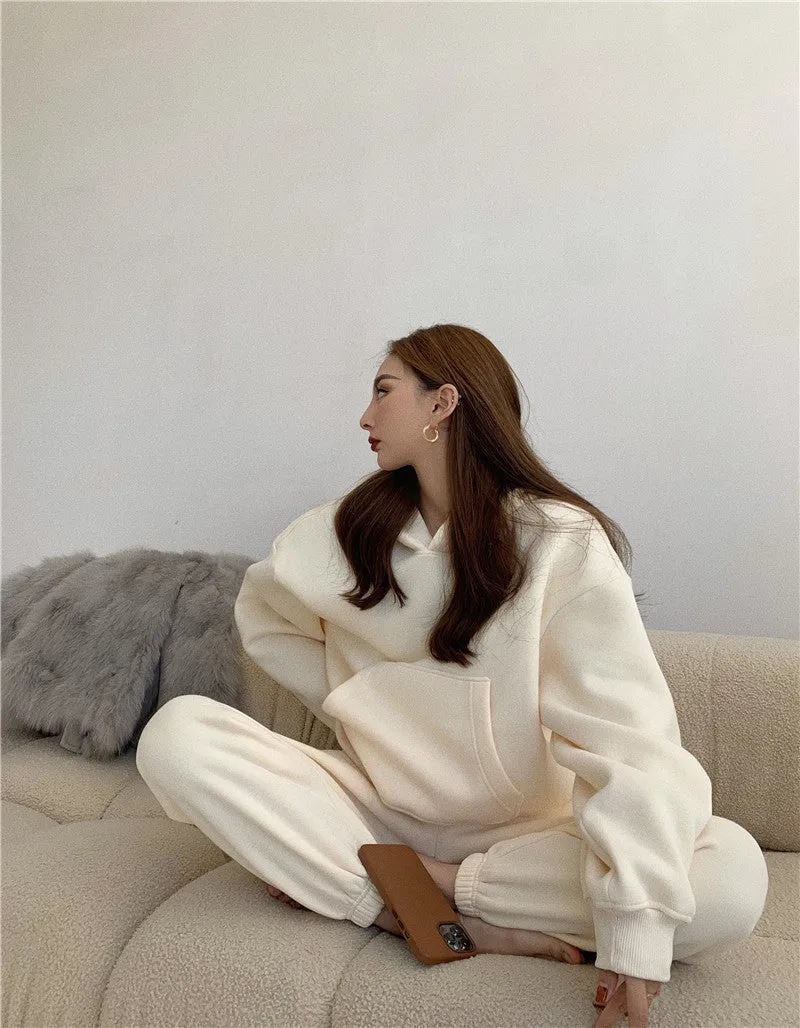 Women's Casual Fashion Plus Velvet Padded Sports Suit