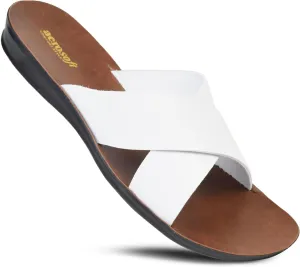 Womens Slides Slip On Comfort with Arch Support Slides for Women Summer Yoga Mat Indoor Outdoor Walking Ladies Flat Sandals Dressy Non Slip Footbed Cute Beach Sandalias De Mujer