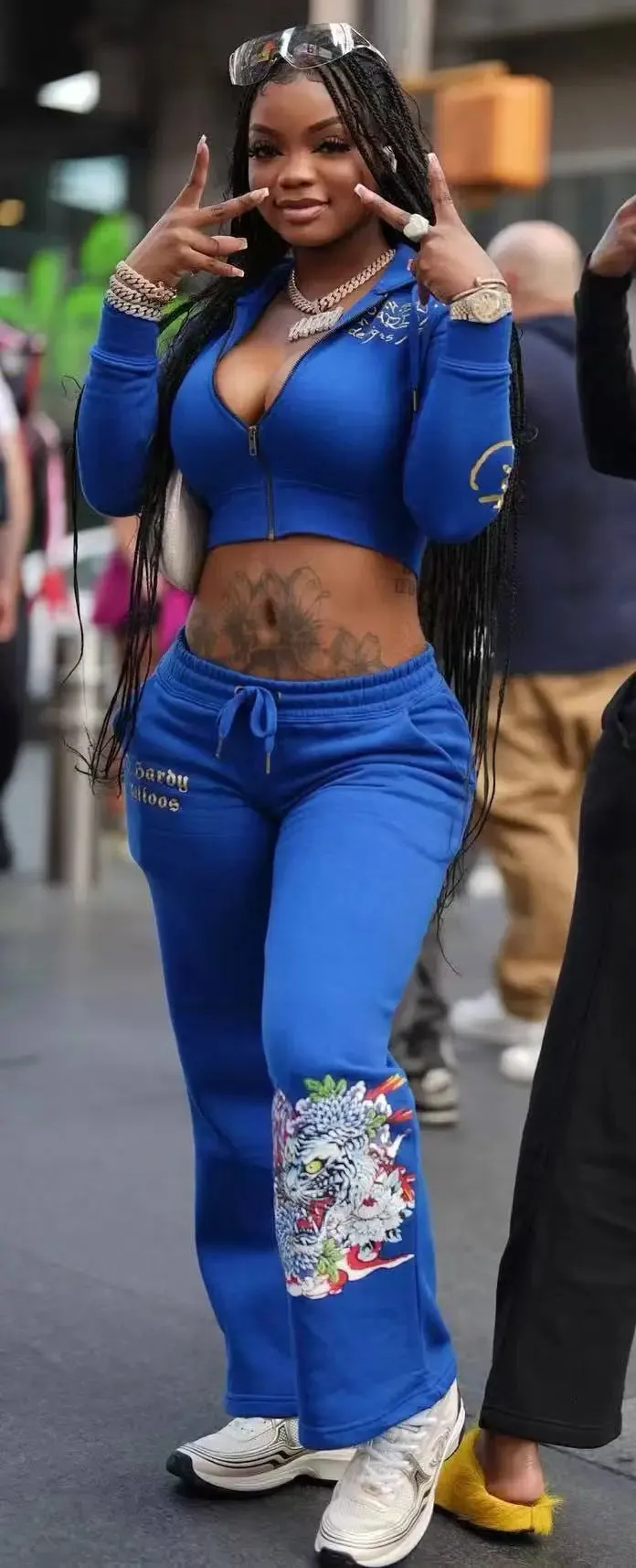 Zipper Crop & Pants Set